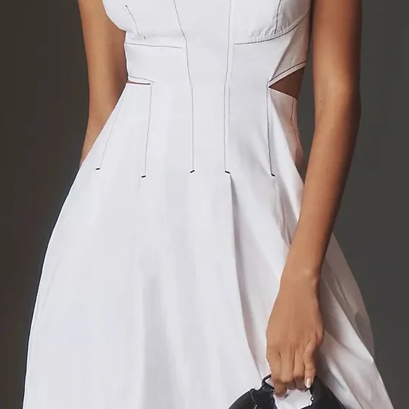 Strappy Square-Neck Apron Midi Dress - Picture 5 of 12